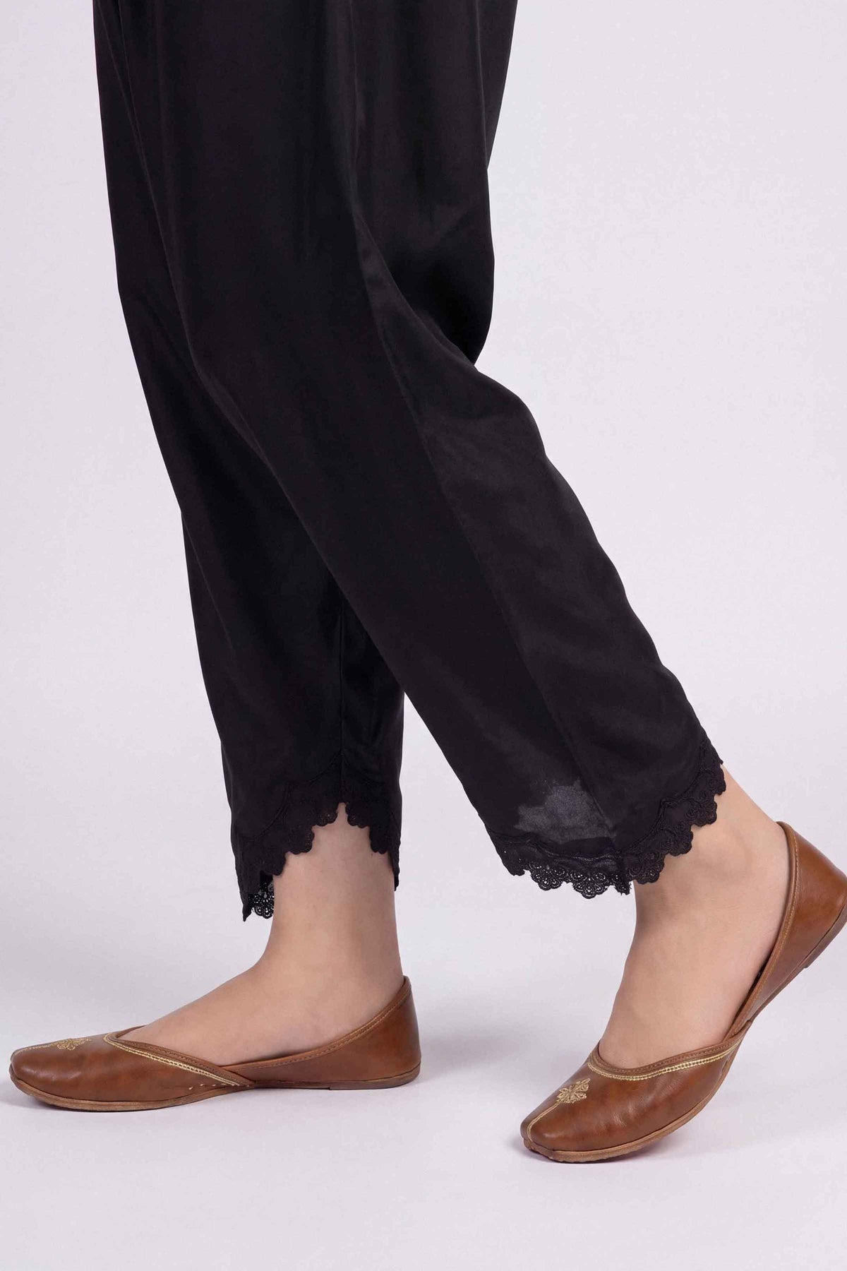 Nishat UK - Black Embroidered Cambric 1 Piece ready to wear shalwar