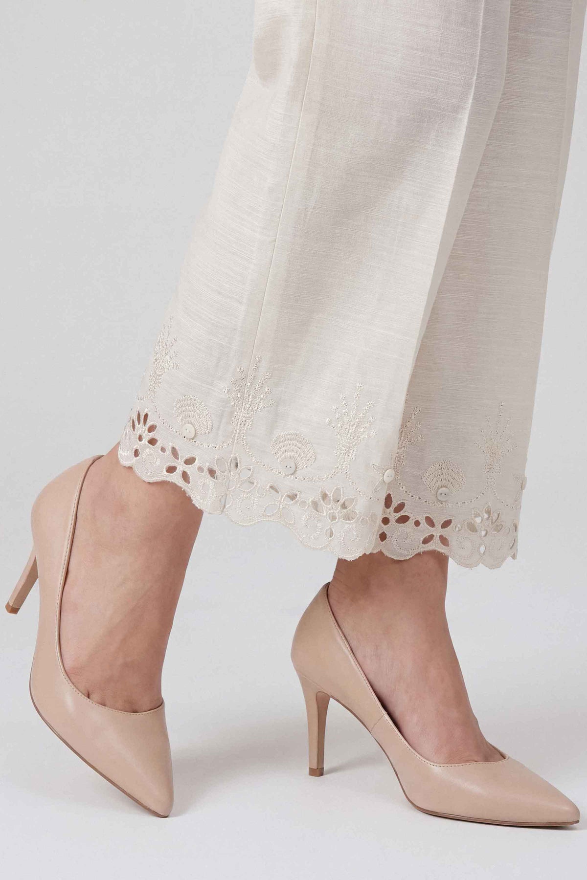 Nishat UK - Off White Embroidered Khaddar 1 Piece ready to wear 