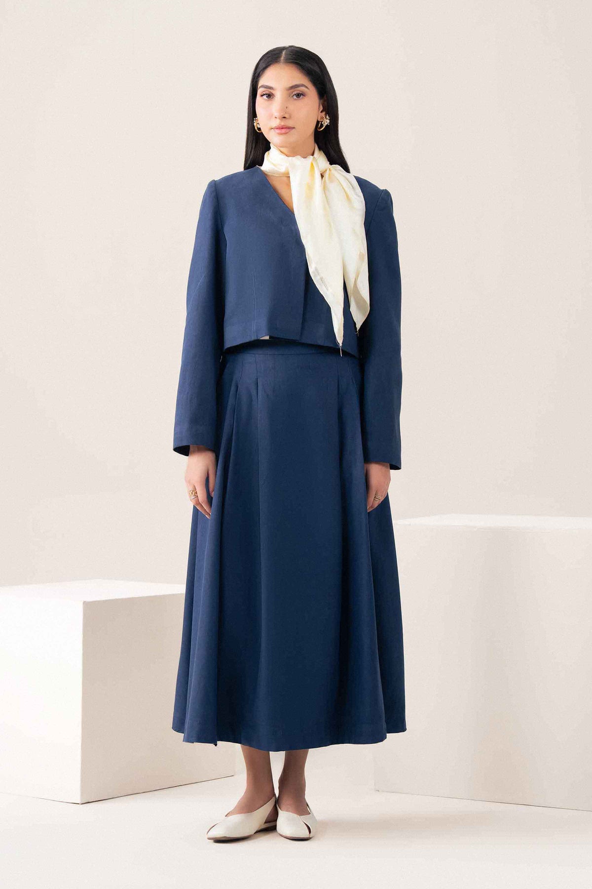 Nishat UK - Blue Solids Yarn Dyed 2 Pieces ready to wear suit