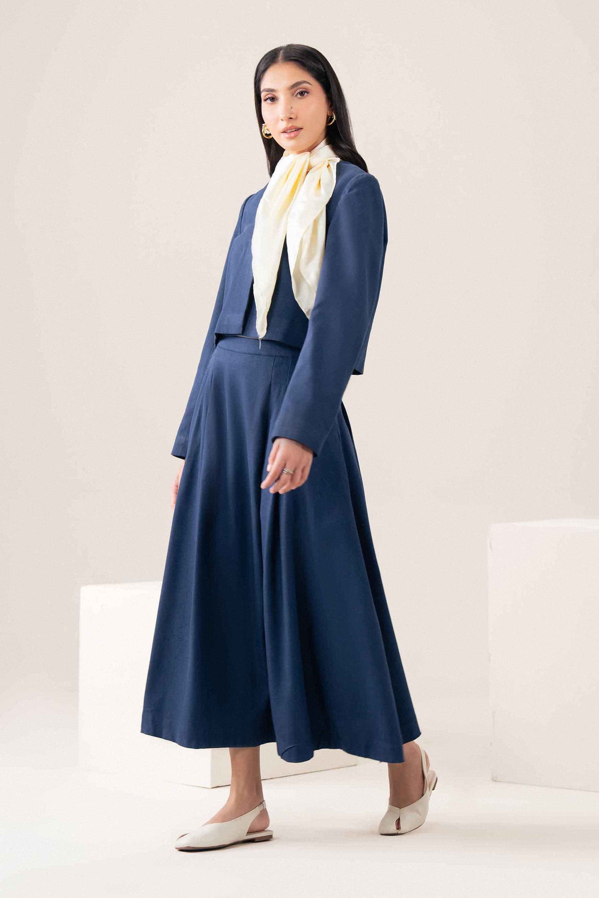 Nishat UK - Blue Solids Yarn Dyed 2 Pieces ready to wear suit