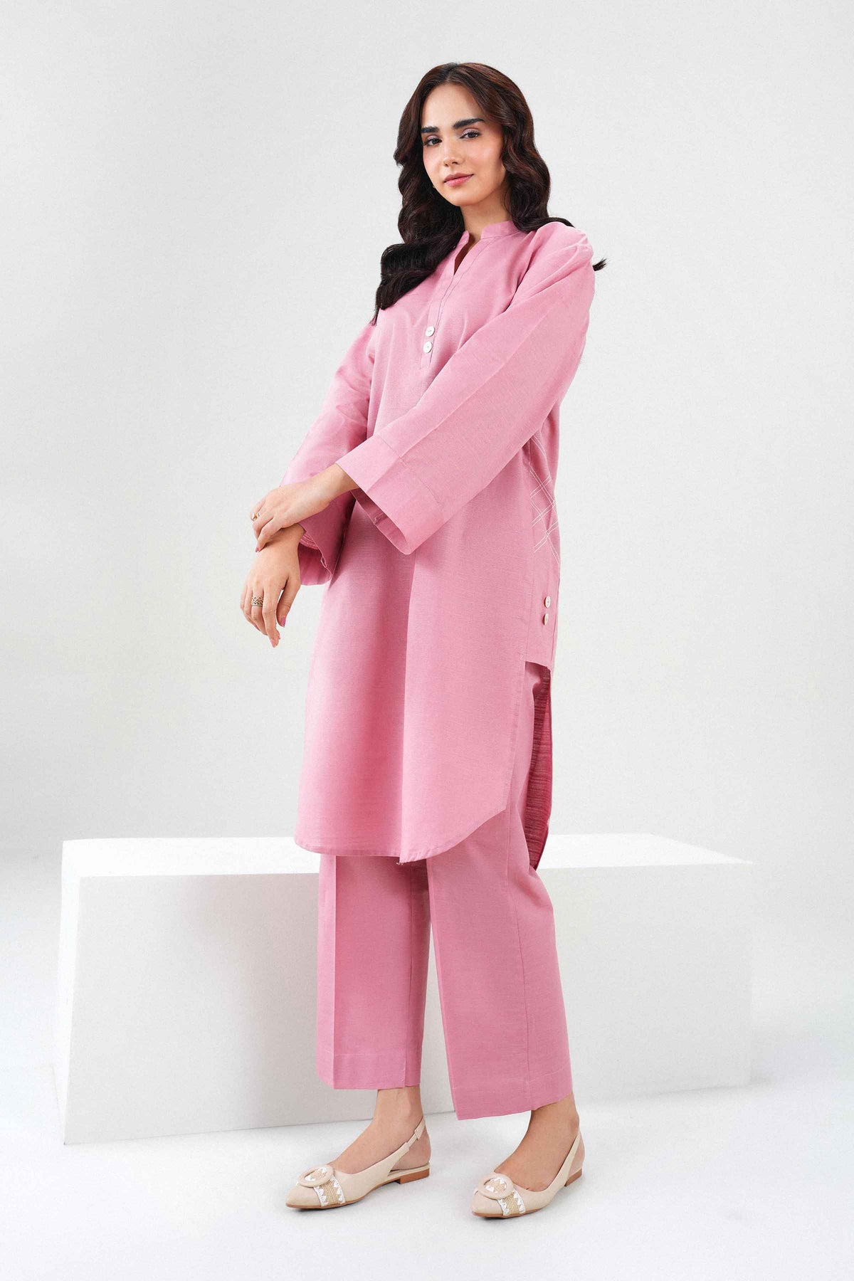Nishat UK - Pink Solids Khaddar 2 Pieces ready to wear Dress