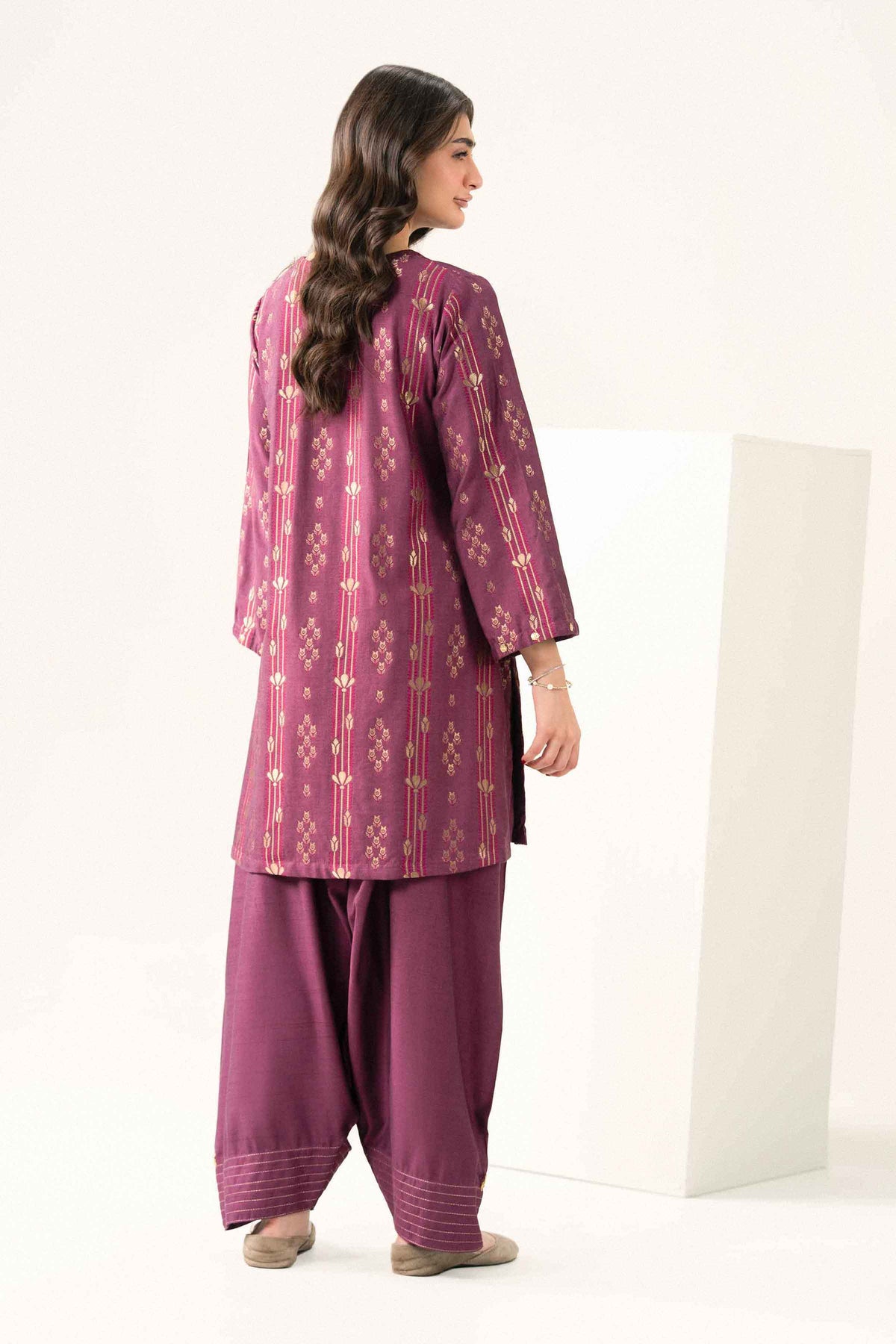 Nishat UK - Red Printed Yarn Dyed 2 Pieces ready to wear Dress