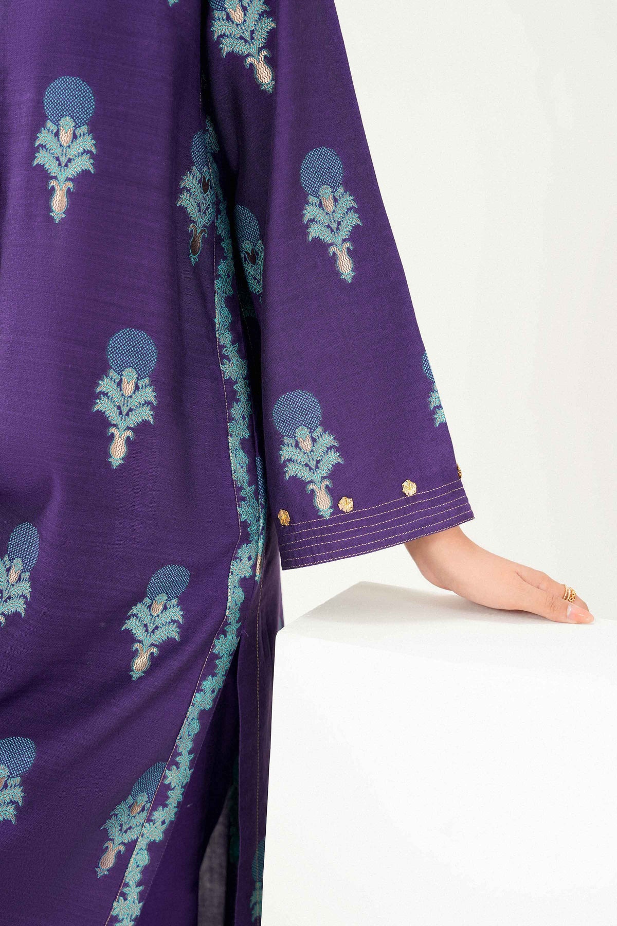 Nishat UK - Purple Printed Jacquard 2 Pieces ready to wear 