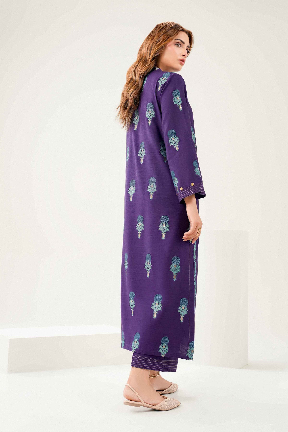 Nishat UK - Purple Printed Jacquard 2 Pieces ready to wear 