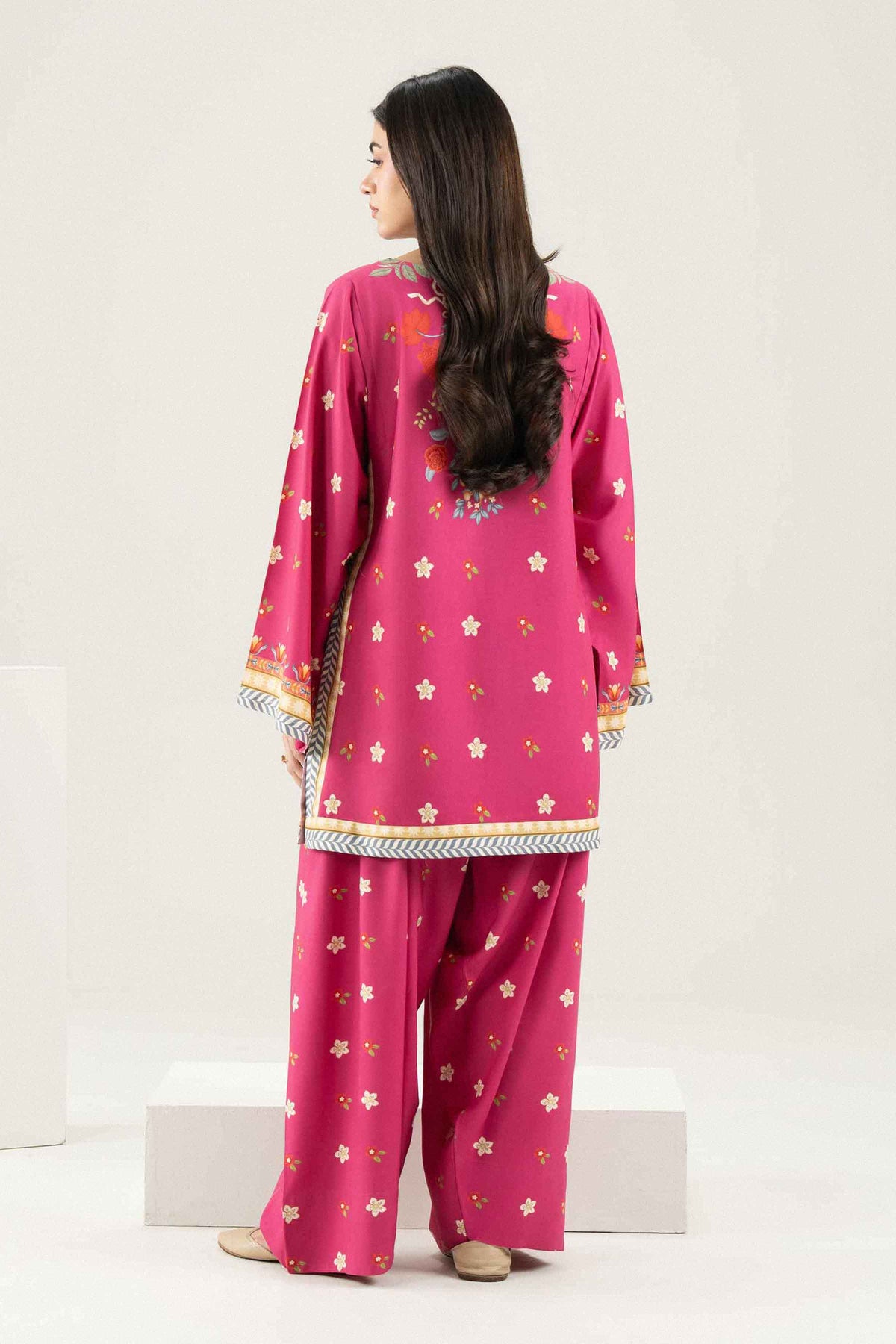 Nishat UK - Pink Printed Linen 2 Pieces ready to wear Dress