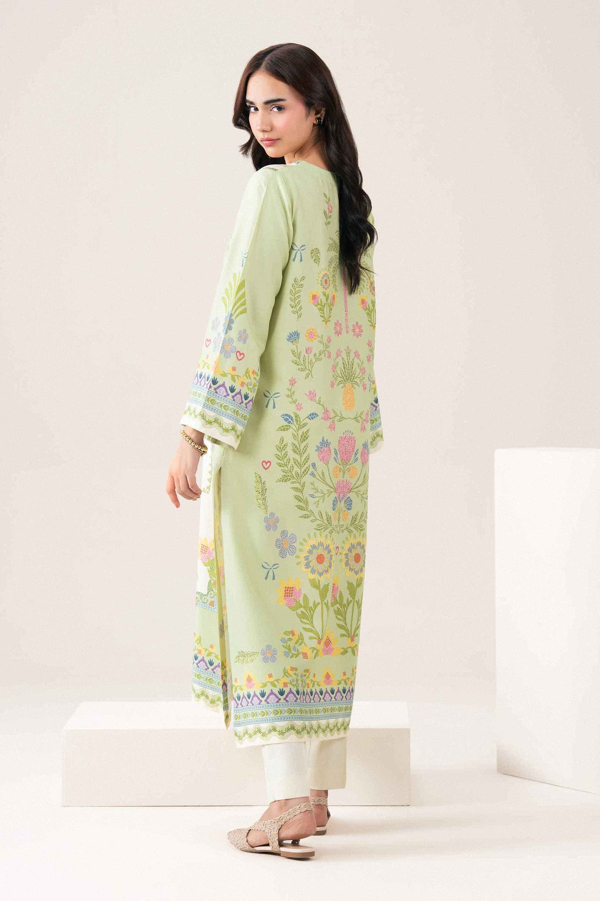 Nishat UK -  Green Printed Linen 2 Pieces ready to wear Dress