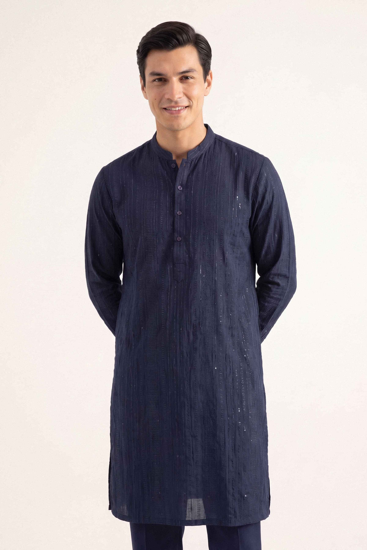 Nishat UK - Blue Embroidered Silk 2 Pieces ready to wear luxury Dress