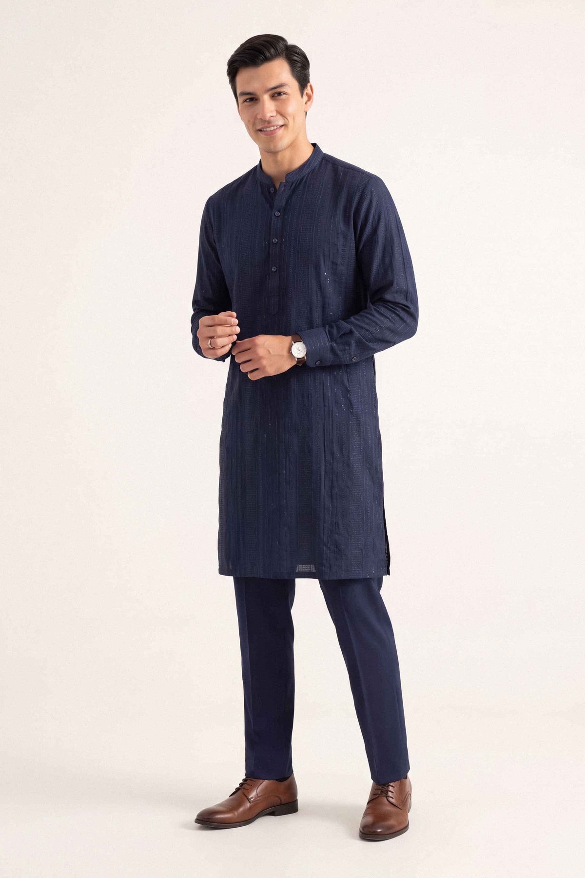 Nishat UK - Blue Embroidered Silk 2 Pieces ready to wear luxury Dress