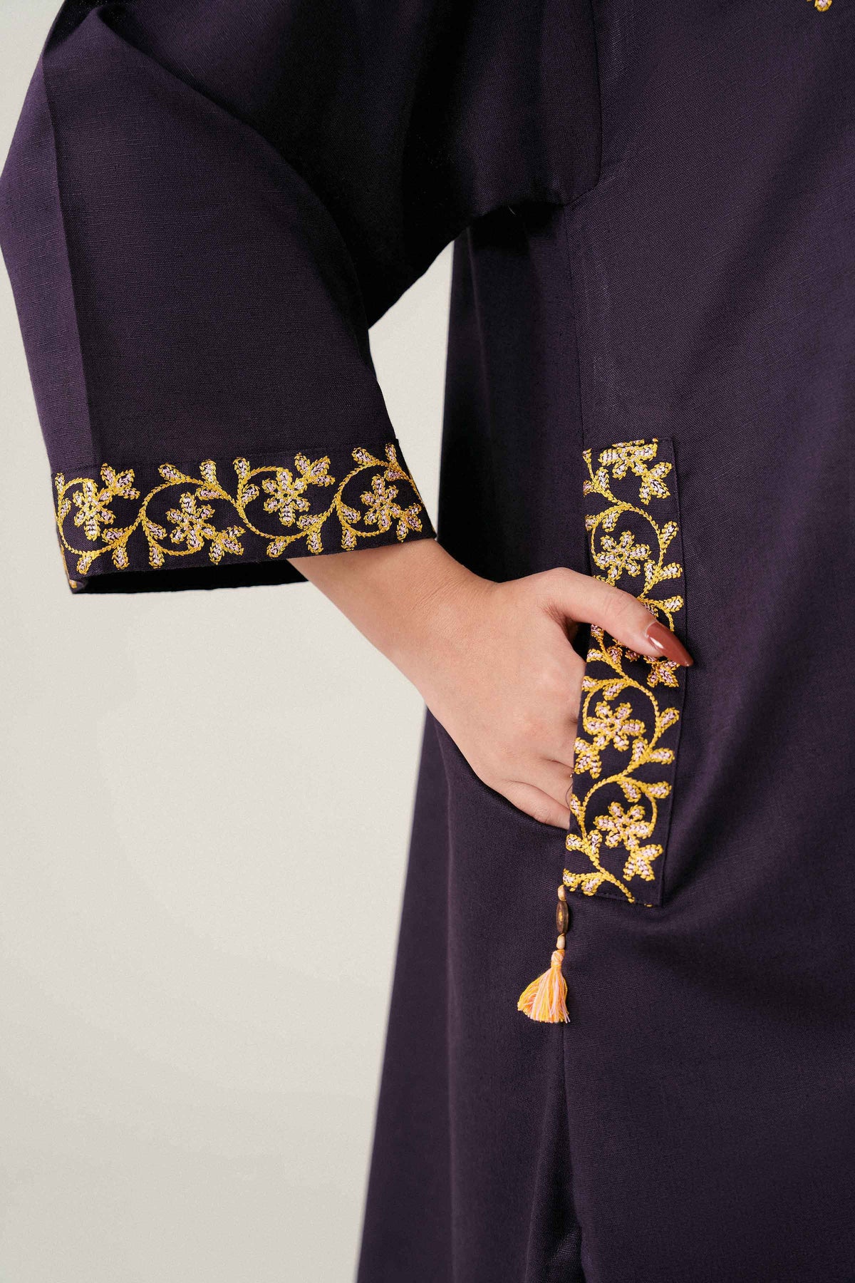 Nishat UK - Purple Embroidered Karandi 2 Pieces ready to wear 