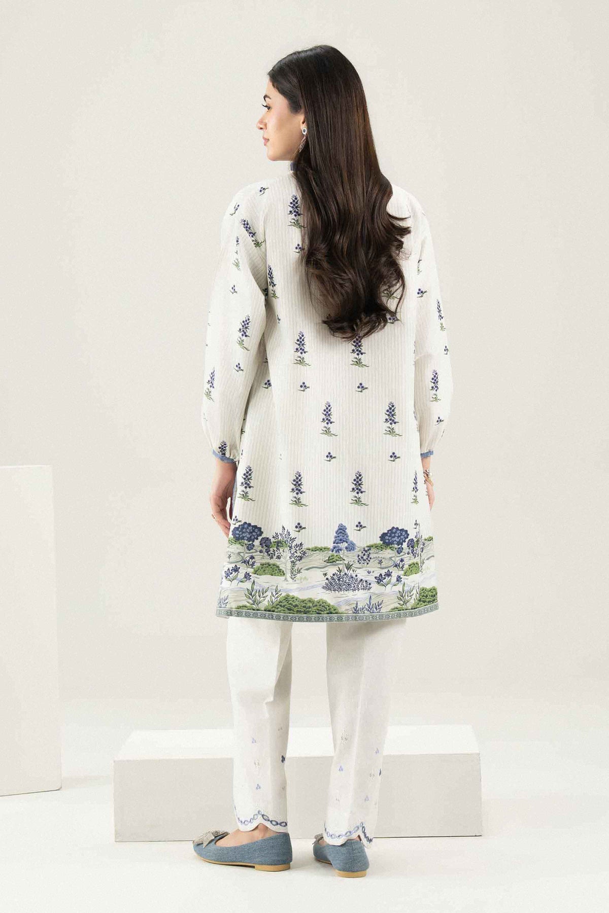 Nishat UK - Off White  Embroidered Karandi 2 Pieces ready to wear Dress