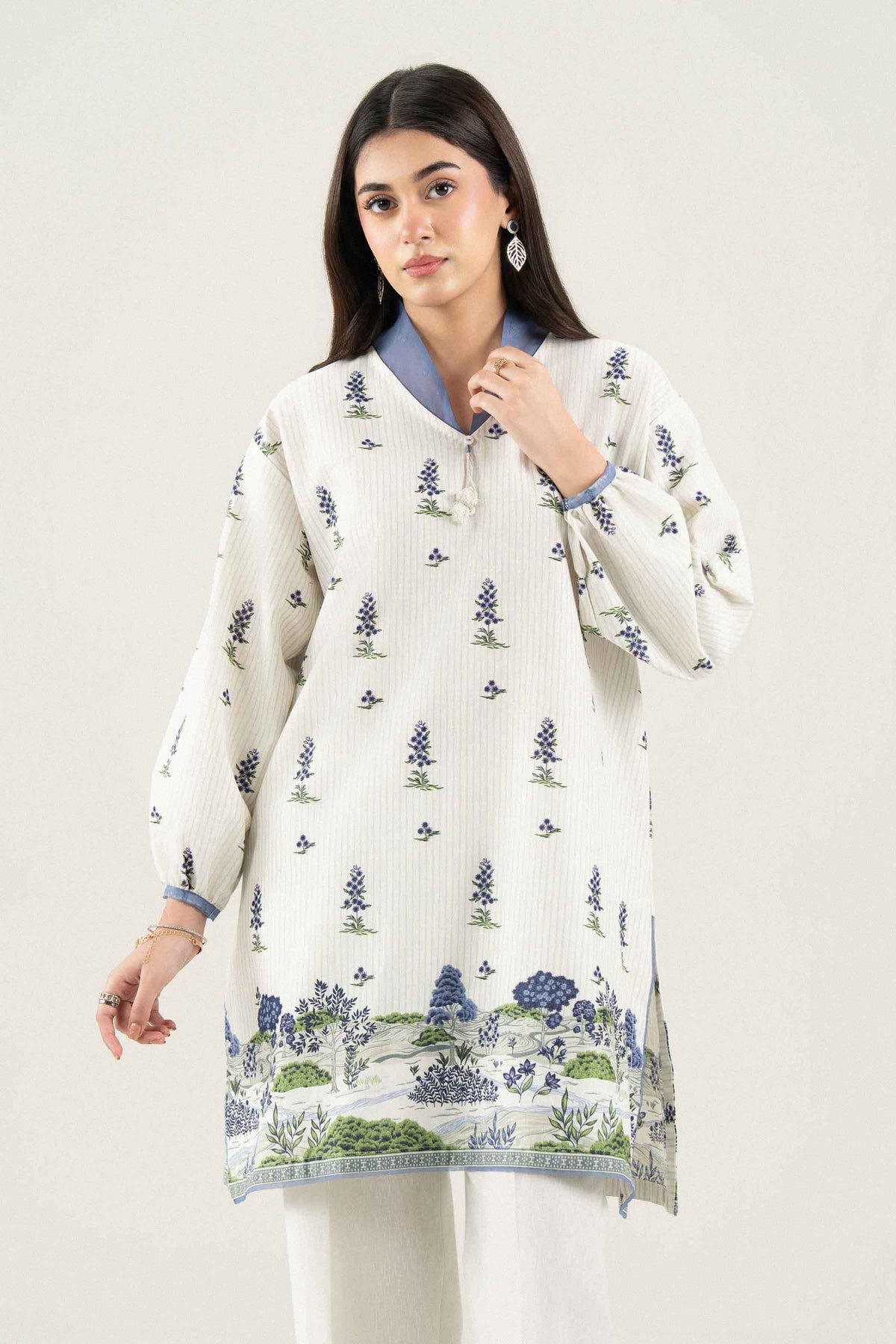 Nishat UK - Off White  Embroidered Karandi 2 Pieces ready to wear Dress