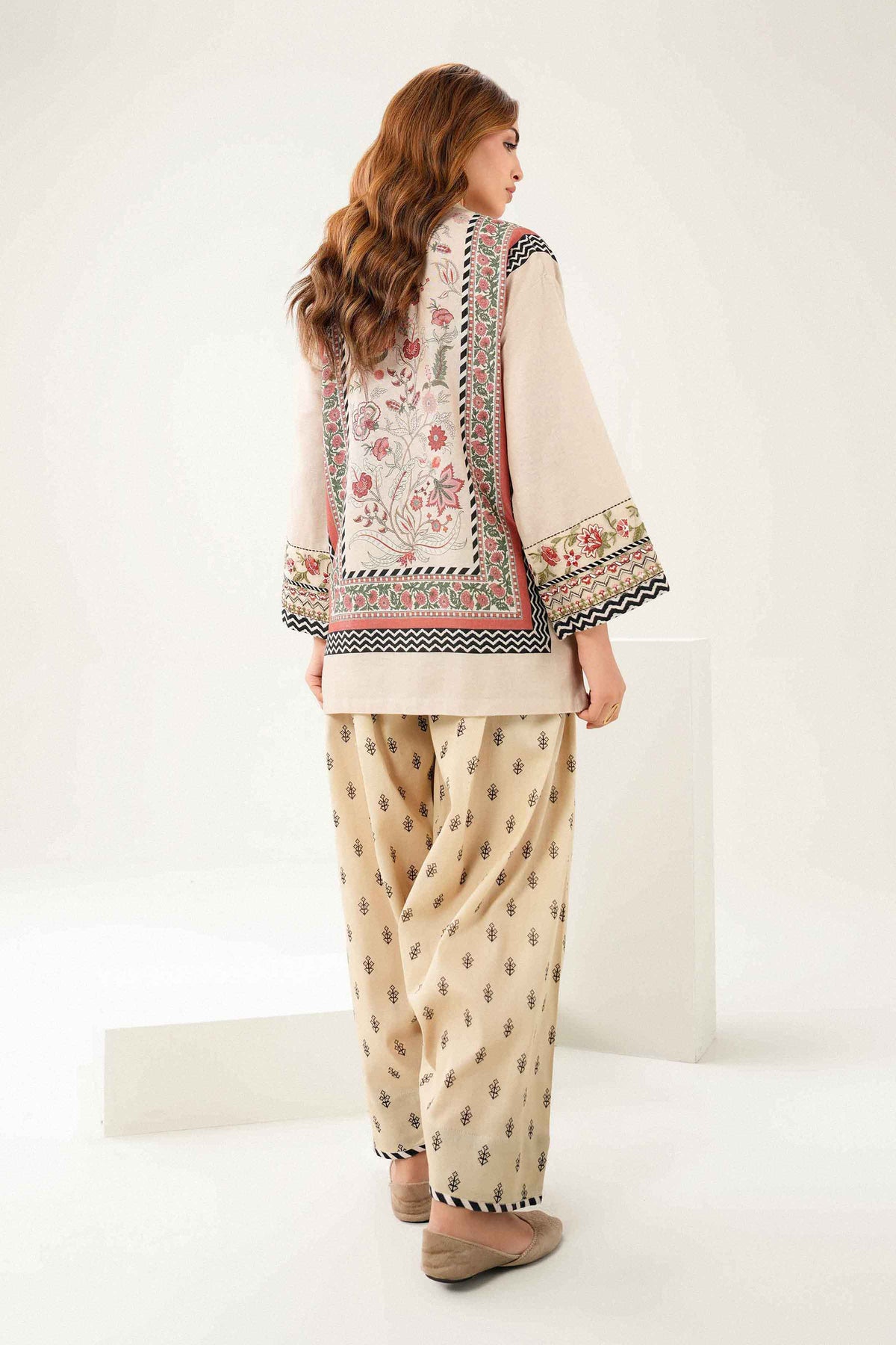 Nishat UK - Beige Embroidered Khaddar 2 Pieces ready to wear Dress