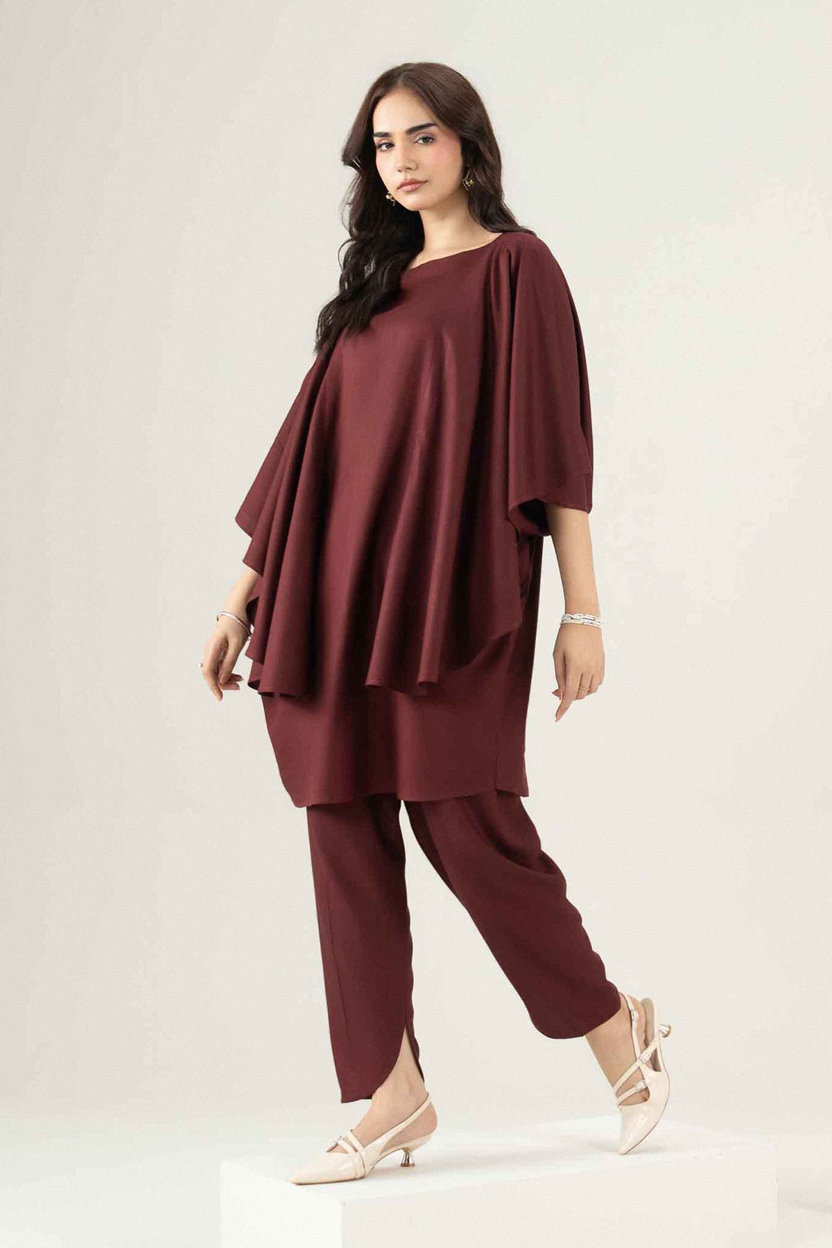 Nishat UK - Purple Solids Linen 2 Pieces ready to wear Dress