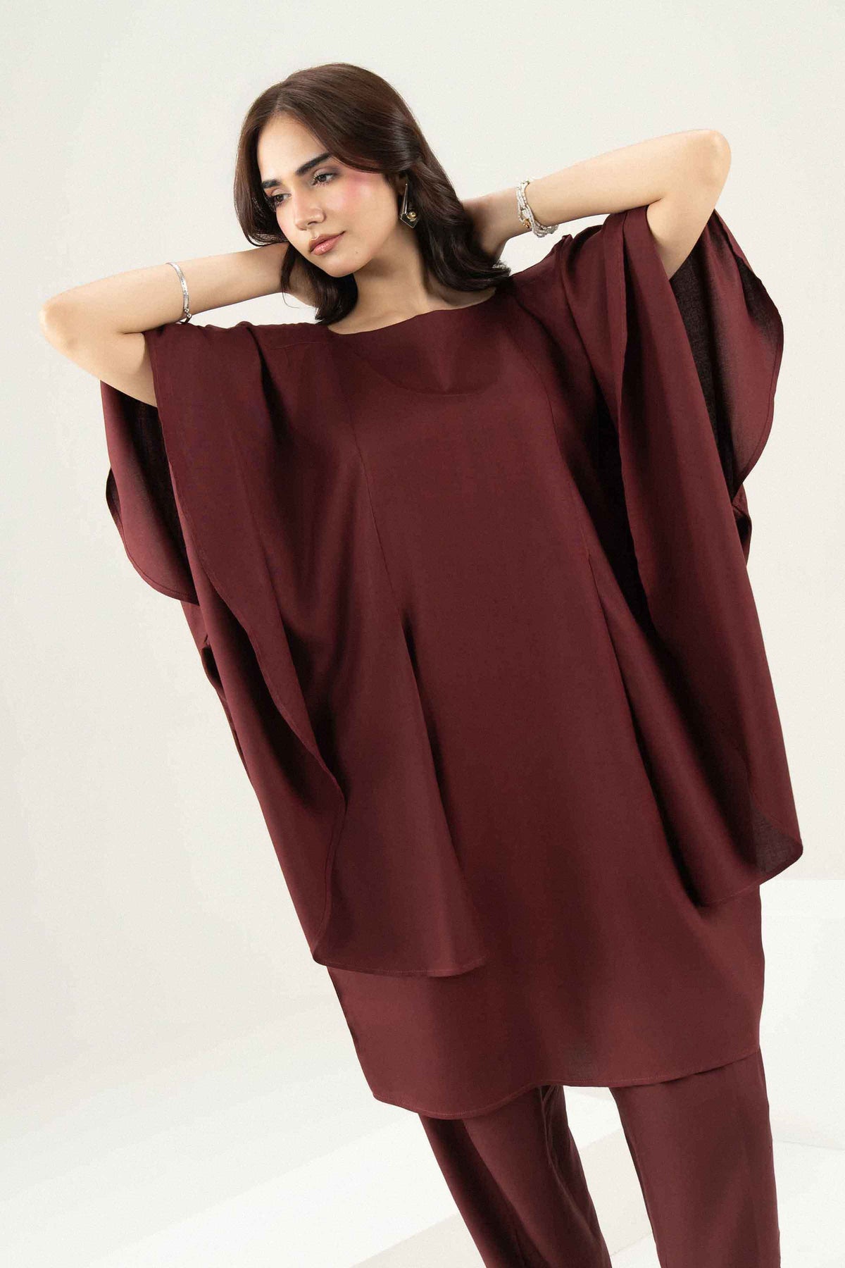 Nishat UK - Purple Solids Linen 2 Pieces ready to wear Dress