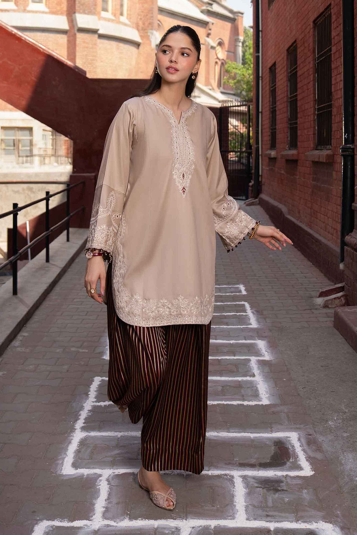 Nishat UK - Skin Embroidered Twill 2 Pieces ready to wear Dress