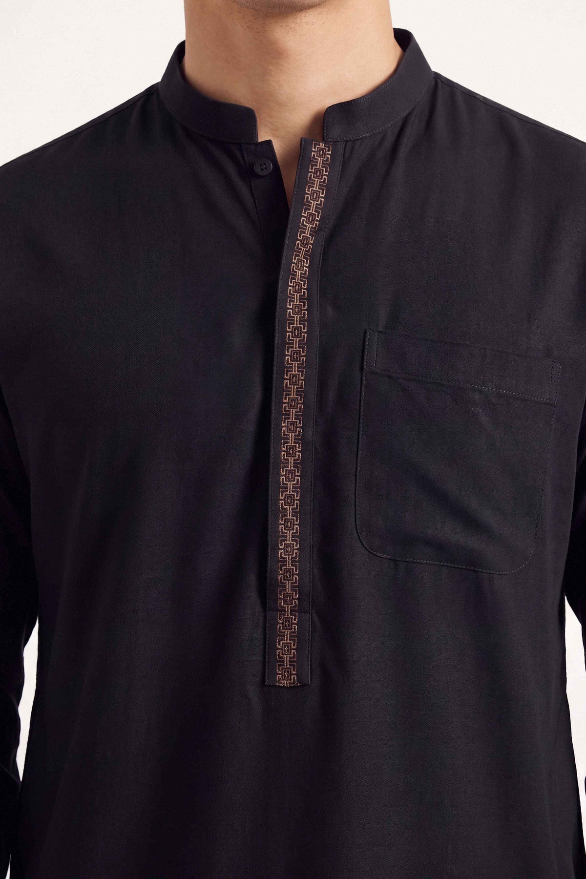Nishat UK - Black  Embroidered  Silk 2 Pieces ready to wear Dress