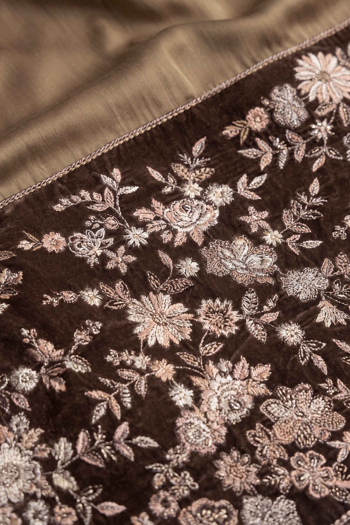 Nishat UK - Brown Embroidered Viscose 1 Piece ready to wear shawl