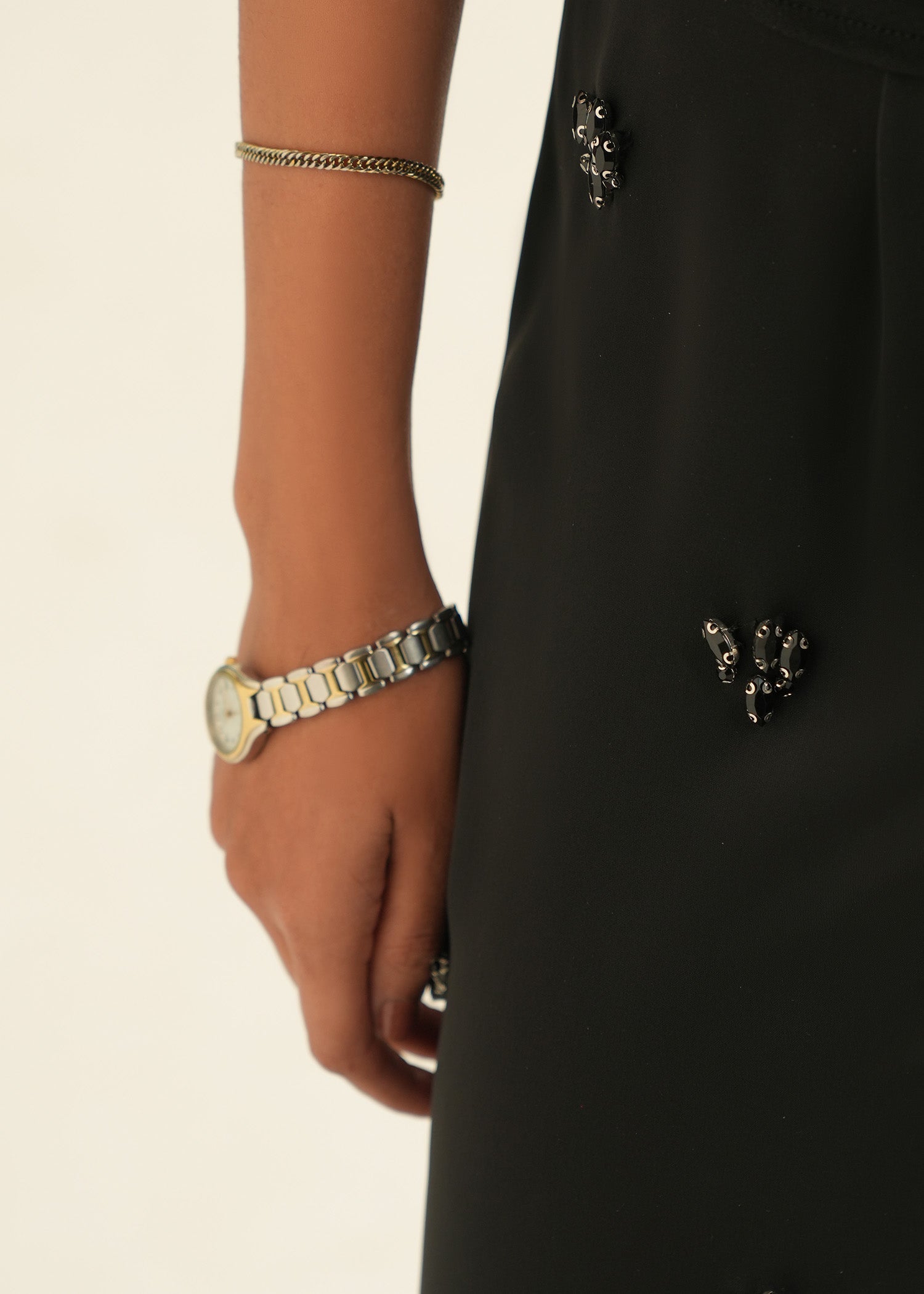 NishatUK - Black Embroidered    Polyester 1-piece ready to wear Pants