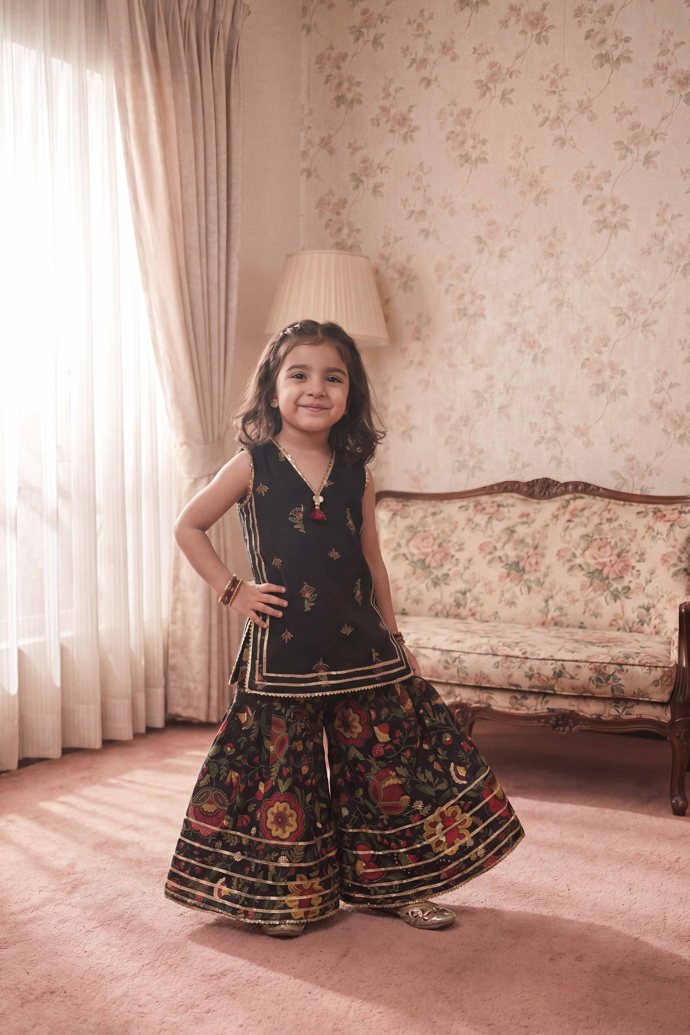 Nishat UK - Black Printed Lawn 2 Piece ready to wear Dress